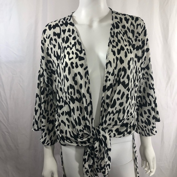 Peach Love  Leopard Print Sheer Kimono Cardigan - Picture 4 of 6